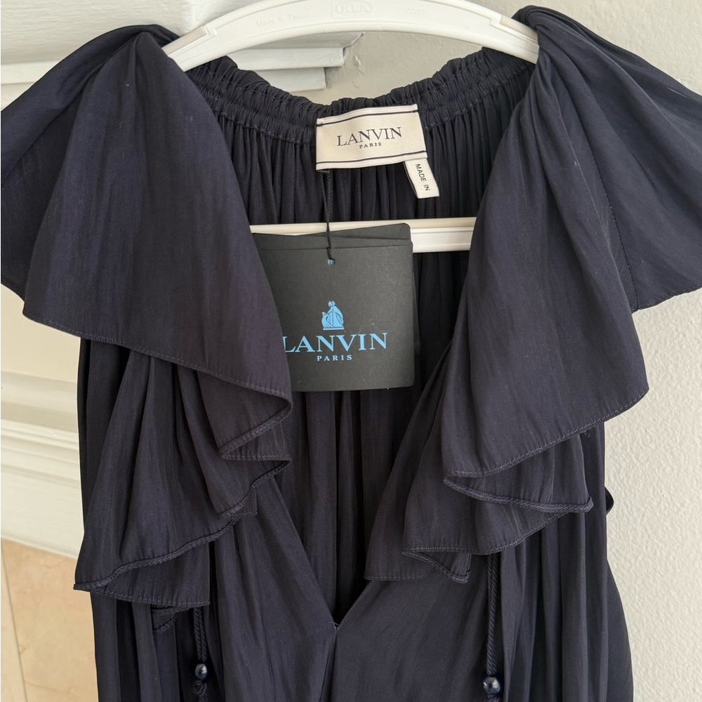 Lanvin Midnight Ruffled Blouse